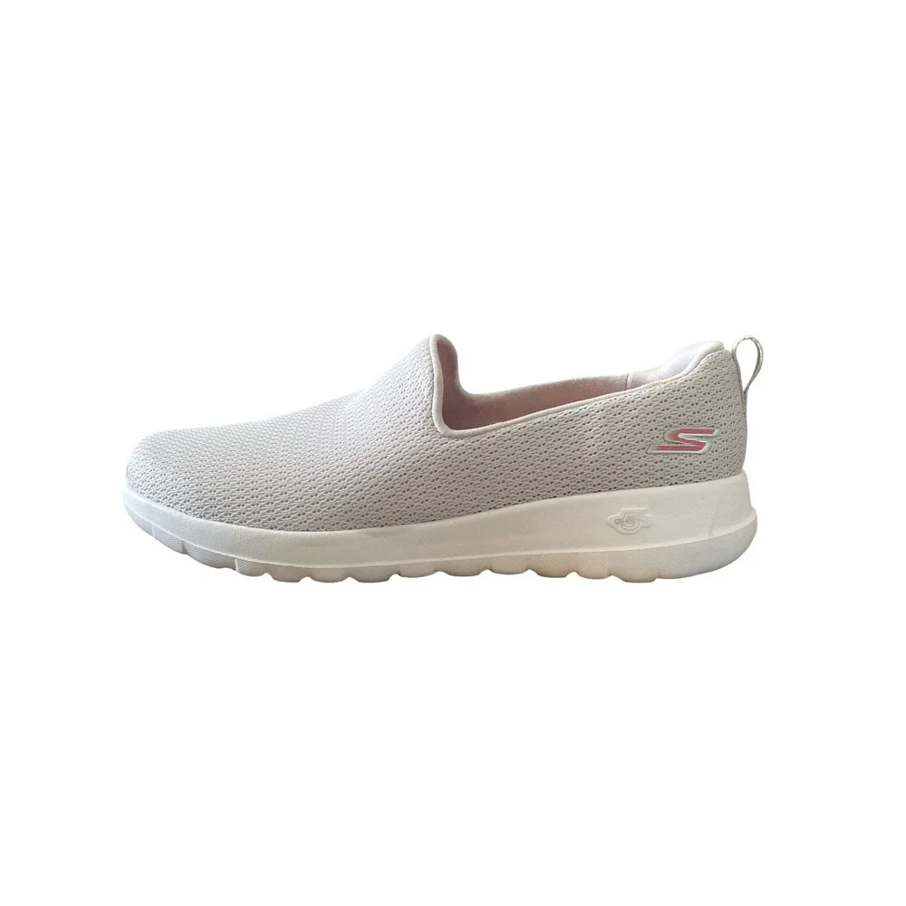 Skechers Go Walk Joy Women 8.5 Natural Mesh Slip On Sneakers 124637 NAT Walking